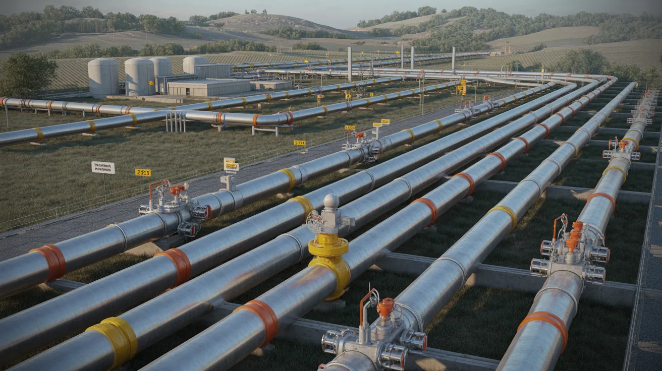 Industrial gas pipeline infrastructure