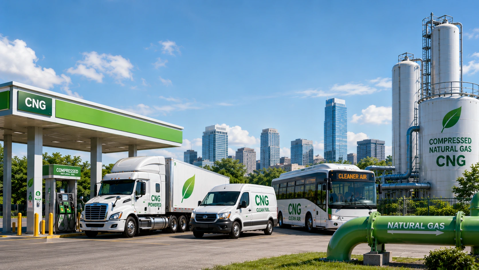 Compressed natural gas for fleets